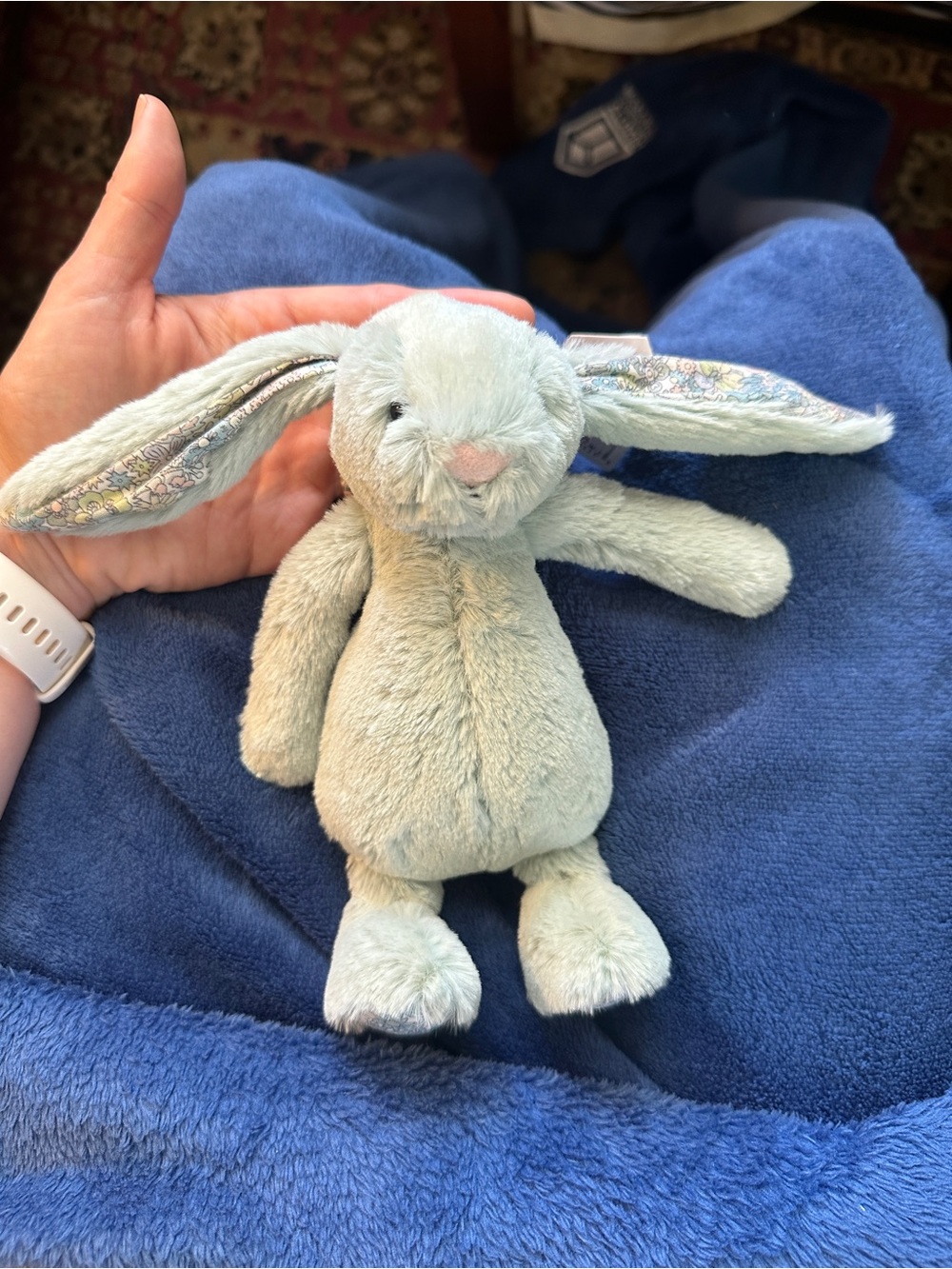 Jellycat Small Sage Blossom Bunny NWT - Picture 3 of 6